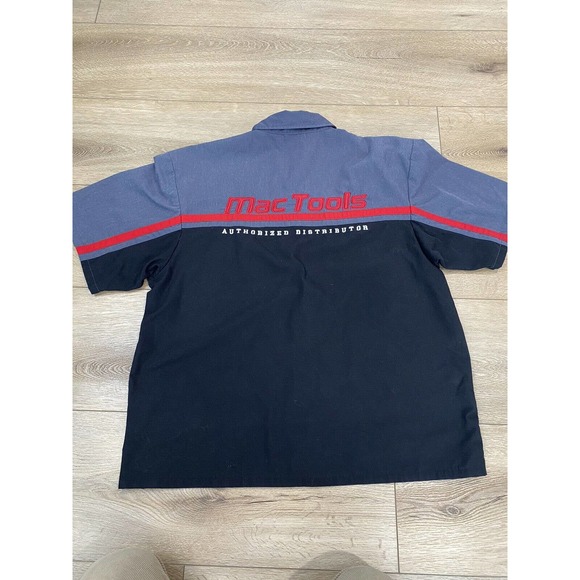 Mac Tools Men’s Black Red Short Sleeve Button Up Shirt Double Sided Large L - Picture 5 of 7